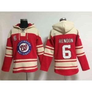 mlb jerseys washington nationals #6 rendon red[pullover hooded sweatshirt]