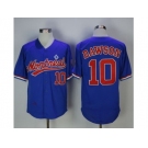 Mitchell And Ness BP Montreal Expos #10 Andre Dawson Blue Throwback Stitched MLB Jersey