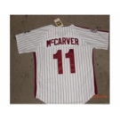 mlb jerseys montreal expos #11 mccarver white[Pinstripe]