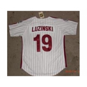 mlb jerseys montreal expos #19 luzinski white[Pinstripe]