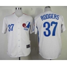 mlb jerseys montreal expos #37 rodgers m&n white