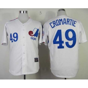 mlb jerseys montreal expos #49 cromartie m&n white