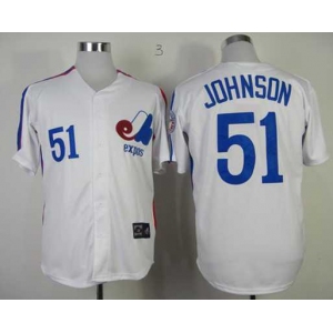 mlb jerseys montreal expos #51 johnson m&n white