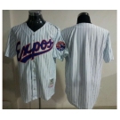 mlb jerseys montreal expos blank white[2013 new blue strip]