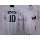 mlb montreal expos #10 andre dawson 1982 white m&n