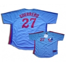 mlb montreal expos #27 guerrero m&n blue