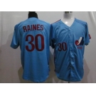 mlb montreal expos #30 tim raines 1982 m&n blue