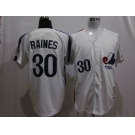 mlb montreal expos #30 tim raines 1982 m&n white