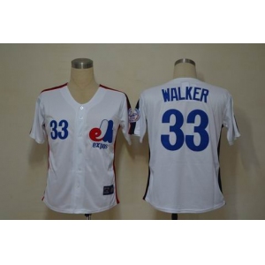 mlb montreal expos #33 walker white throwback