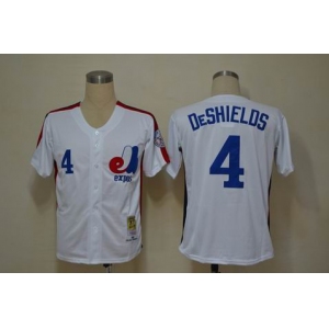 mlb montreal expos #4 deshields white throwback