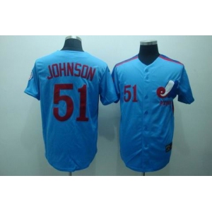 mlb montreal expos #51  johnson m&n blue