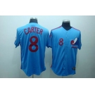 mlb montreal expos #8 carter m&n blue