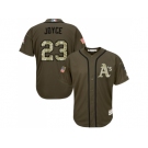 Men Oakland Athletics #23 Matt Joyce Green Salute to Service Stitched MLB Jersey