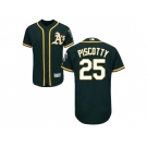 Men Oakland Athletics #25 Stephen Piscotty Green Flexbase Authentic Collection Stitched MLB Jersey