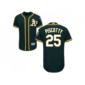 Men Oakland Athletics #25 Stephen Piscotty Green Flexbase Authentic Collection Stitched MLB Jersey