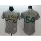 Men Oakland Athletics #54 Sonny Gray Majestic Grey Flexbase Authentic Collection Team Jersey