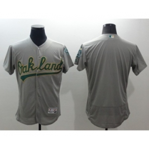 Men Oakland Athletics Blank Majestic Gray Flexbase Authentic Collection Team Jersey