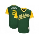 Men's 2017 Little League World Series Athletics #2 Khris Davis Khrush Green Jersey