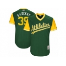 Men's 2017 Little League World Series Athletics #39 Blake Treinen B-Lockay Green Jersey