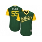 Men's 2017 Little League World Series Athletics #55 Sean Manaea Da Kid Green Jersey