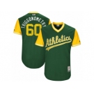 Men's 2017 Little League World Series Athletics #60 Andrew Triggs Triggonometry Green Jersey