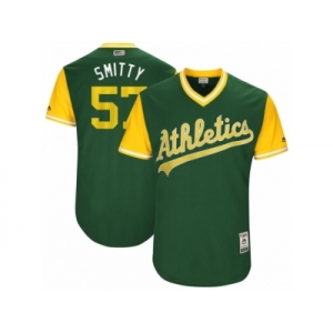 Men's 2017 Little League World Series Athletics Josh Smith #57 Smitty Green Jersey