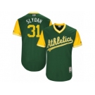 Men's 2017 Little League World Series Athletics Liam Hendriks #31 Slydah Green Jersey