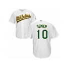 Men's Majestic Oakland Athletics #10 Marcus Semien Replica White Home Cool Base MLB Jersey