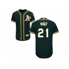 Men's Majestic Oakland Athletics #21 Stephen Vogt Green Flexbase Authentic Collection MLB Jersey