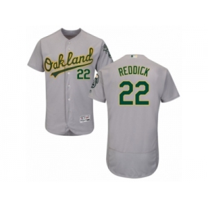 Men's Majestic Oakland Athletics #22 Josh Reddick Grey Flexbase Authentic Collection MLB Jersey
