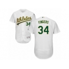 Men's Majestic Oakland Athletics #34 Rollie Fingers White Flexbase Authentic Collection MLB Jersey