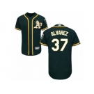 Men's Majestic Oakland Athletics #37 Henderson Alvarez Green Flexbase Authentic Collection MLB Jersey