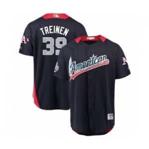 Men's Majestic Oakland Athletics #39 Blake Treinen Game Navy Blue American League 2018 MLB All-Star MLB Jersey