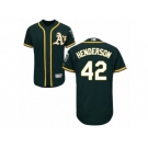 Men's Majestic Oakland Athletics #42 Dave Henderson Green Flexbase Authentic Collection MLB Jersey