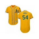 Men's Majestic Oakland Athletics #54 Sonny Gray Gold Flexbase Authentic Collection MLB Jersey