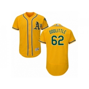 Men's Majestic Oakland Athletics #62 Sean Doolittle Gold Flexbase Authentic Collection MLB Jersey