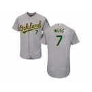 Men's Majestic Oakland Athletics #7 Walt Weiss Grey Flexbase Authentic Collection MLB Jersey