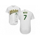 Men's Majestic Oakland Athletics #7 Walt Weiss White Flexbase Authentic Collection MLB Jersey