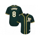 Men's Majestic Oakland Athletics #8 Jed Lowrie Replica Green Alternate 1 Cool Base MLB Jersey