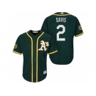 Men's Oakland Athletics #2 Khris Davis 2017 Spring Training Cool Base Stitched MLB Jersey