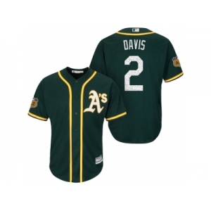 Men's Oakland Athletics #2 Khris Davis 2017 Spring Training Cool Base Stitched MLB Jersey