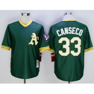 Mitchell And Ness Oakland Athletics #33 Jose Canseco Green Throwback Stitched Baseball Jersey