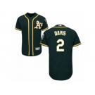 Oakland Athletics #2 Khris Davis Green Flexbase Authentic Collection MLB Jersey