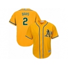 Oakland Athletics #2 Khris Davis Replica Gold Alternate 2 Cool Base MLB Jersey