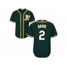 Oakland Athletics #2 Khris Davis Replica Green Alternate 1 Cool Base MLB Jersey