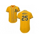 Oakland Athletics #25 Ryon Healy Gold Flexbase Authentic Collection MLB Jersey