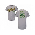 Oakland Athletics #25 Ryon Healy Grey Flexbase Authentic Collection MLB Jersey