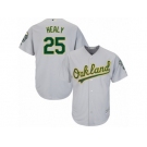 Oakland Athletics #25 Ryon Healy Replica Grey Road Cool Base MLB Jersey