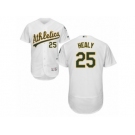 Oakland Athletics #25 Ryon Healy White Flexbase Authentic Collection MLB Jersey