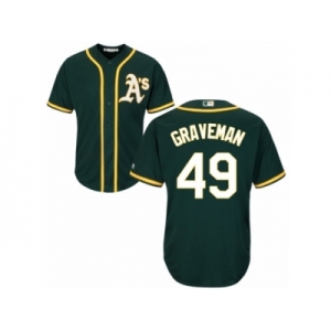 Oakland Athletics #49 Kendall Graveman Replica Green Alternate 1 Cool Base MLB Jersey